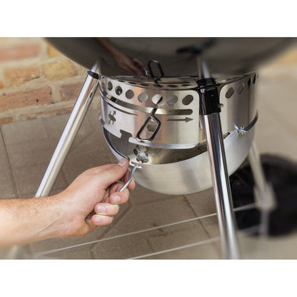 Weber Original Kettle Premium Charcoal Grill 22 Inch Black With Built In Thermometer