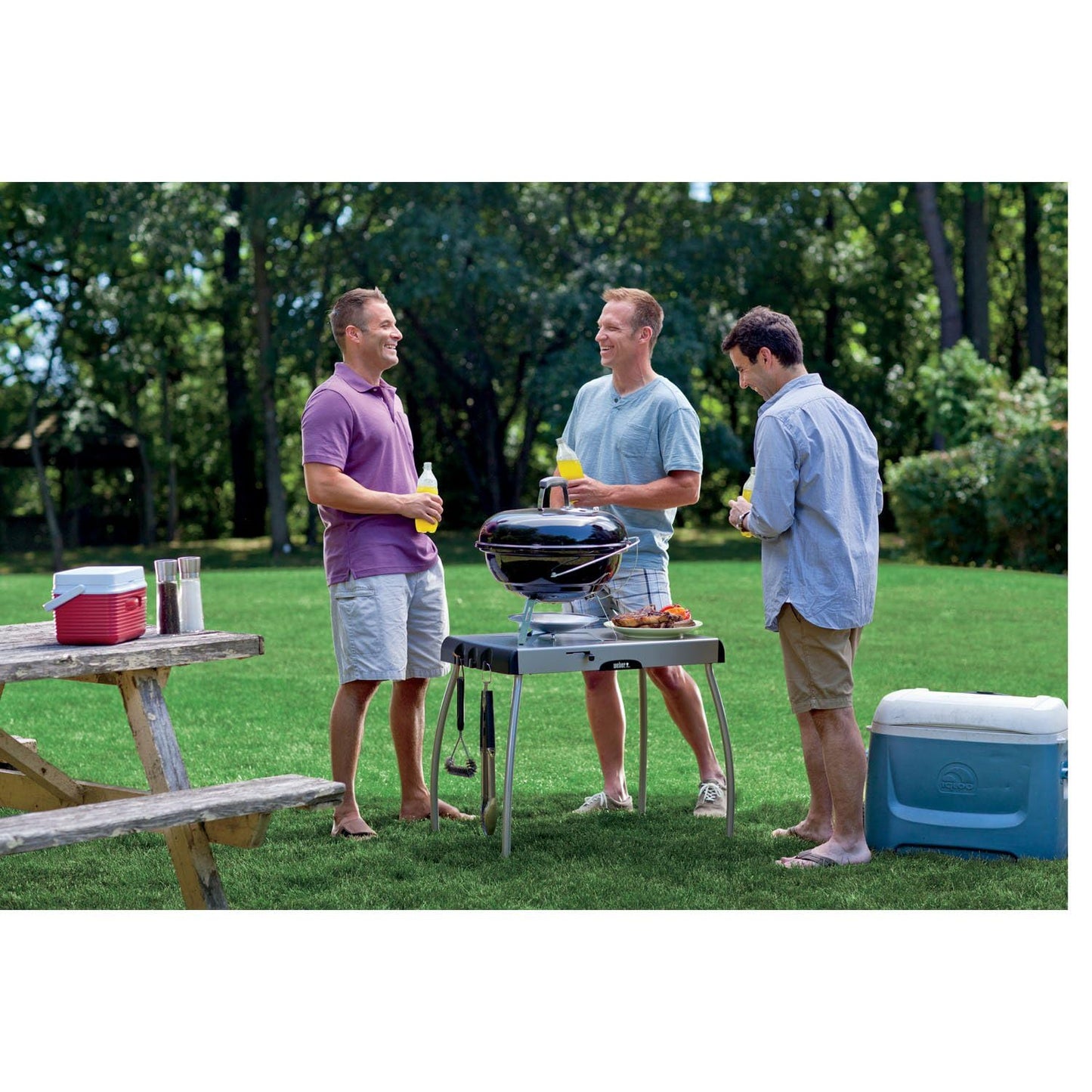 Weber Jumbo Joe 18-Inch Charcoal Grill Black Portable Kettle With Tuck-N-Carry Lid Lock For Camping