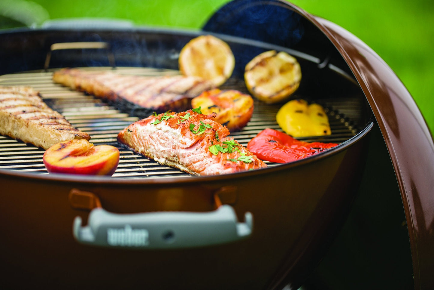 Weber Original Kettle Premium 22 Inch Copper Charcoal Grill With Built In Thermometer