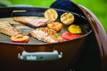 Weber Original Kettle Premium 22 Inch Copper Charcoal Grill With Built In Thermometer